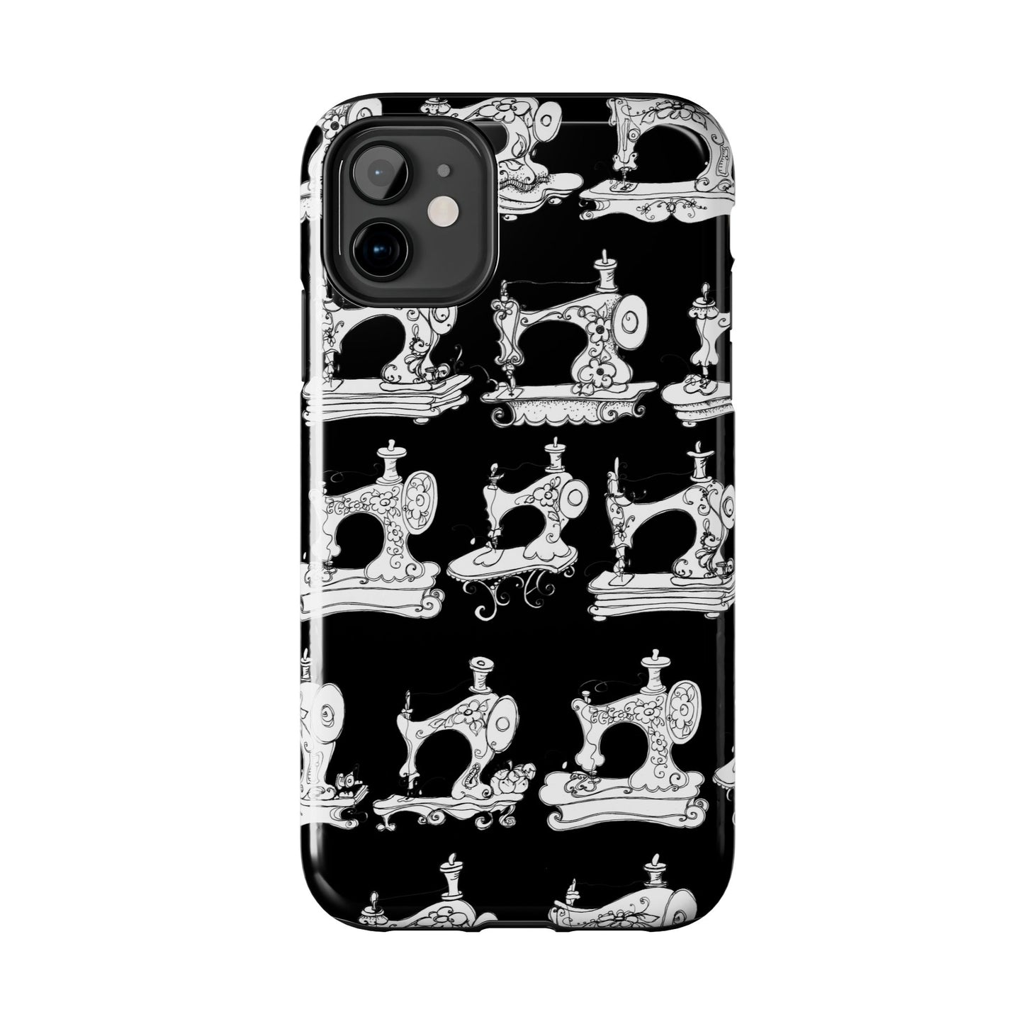 Sew Sew Black / White Phone Case
