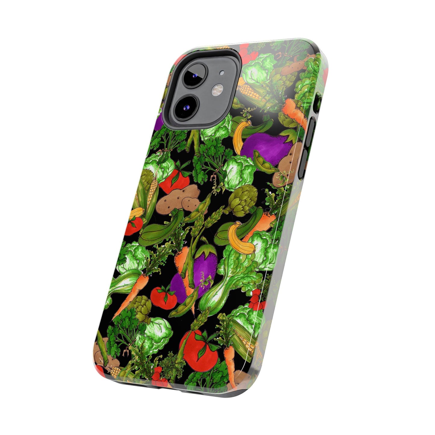 Veggie Jungle Black Phone Case