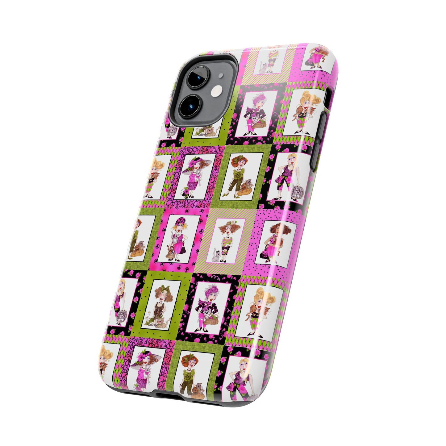 Cat Ladies Cerise Phone Case