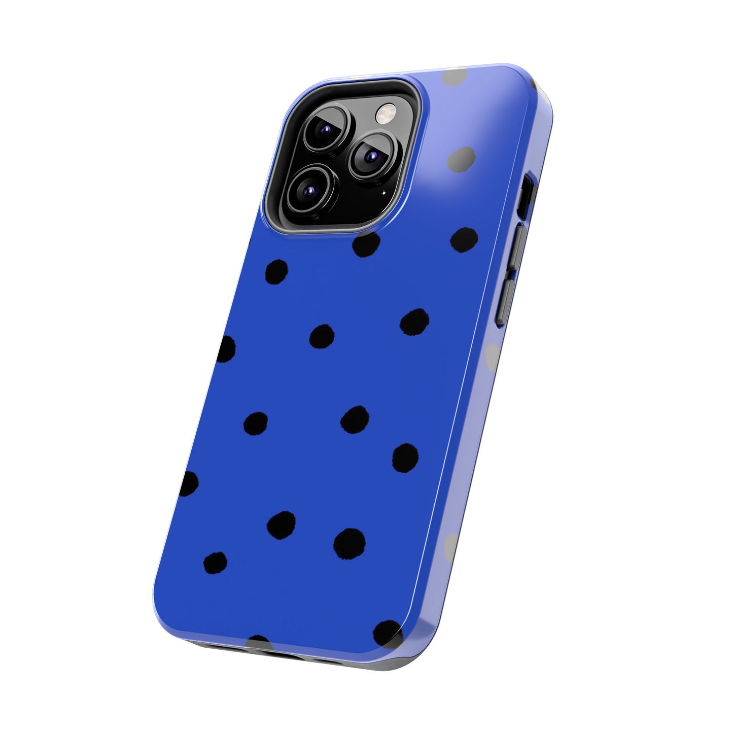Dinky Dots Blue / Black Phone Case