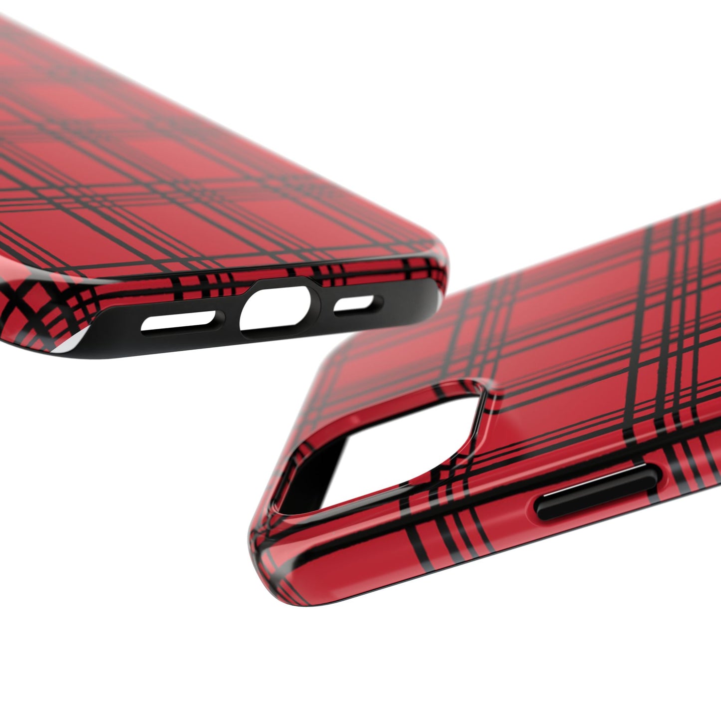 Glad Plaid Red / Black Phone Case