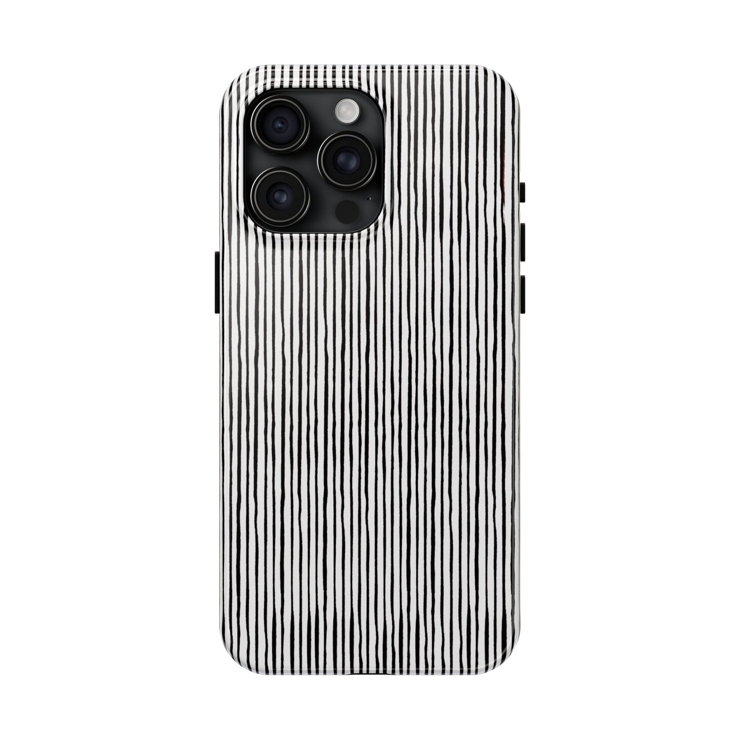 Quirky Pin Stripe White / Black Phone Case