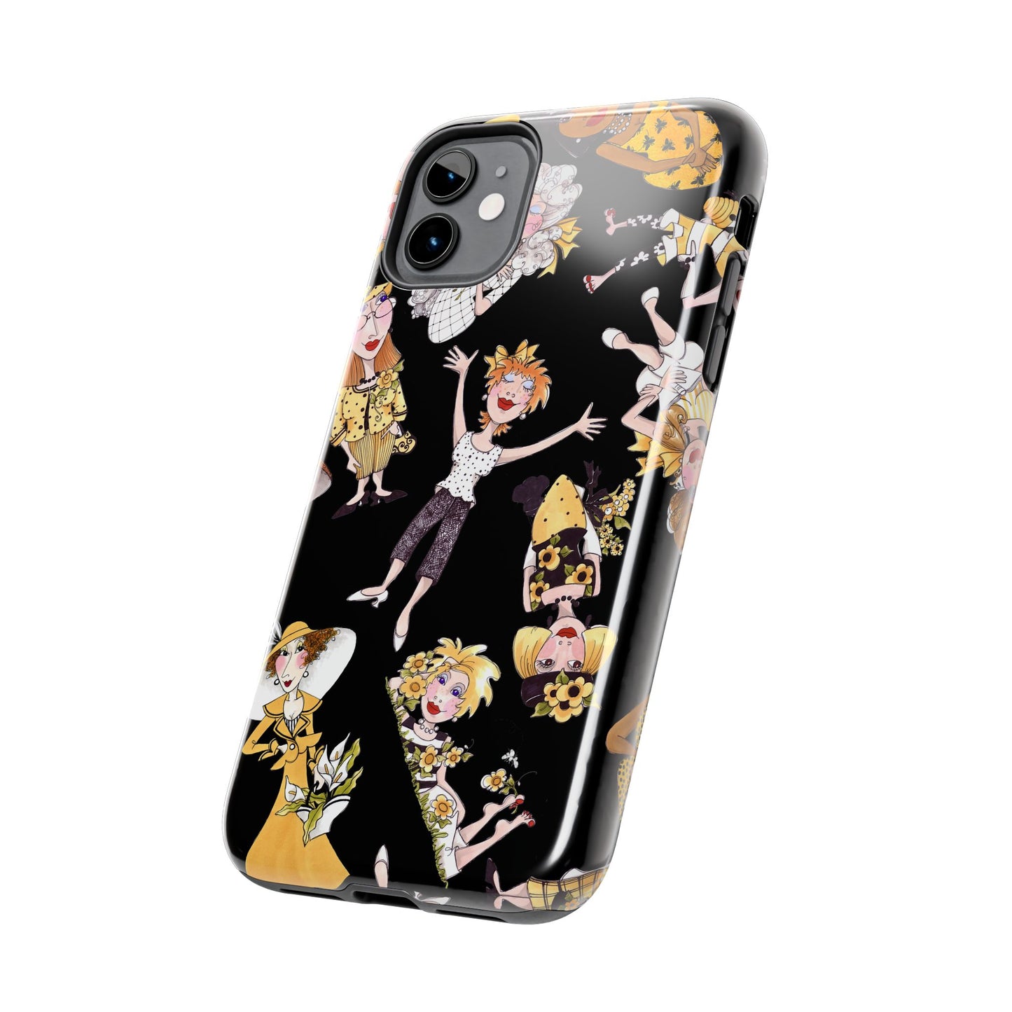 Bee Tossed Black Phone Case