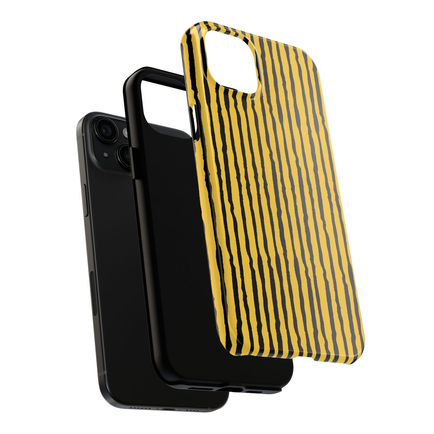 Sorta Stripe Yellow / Black Phone Case