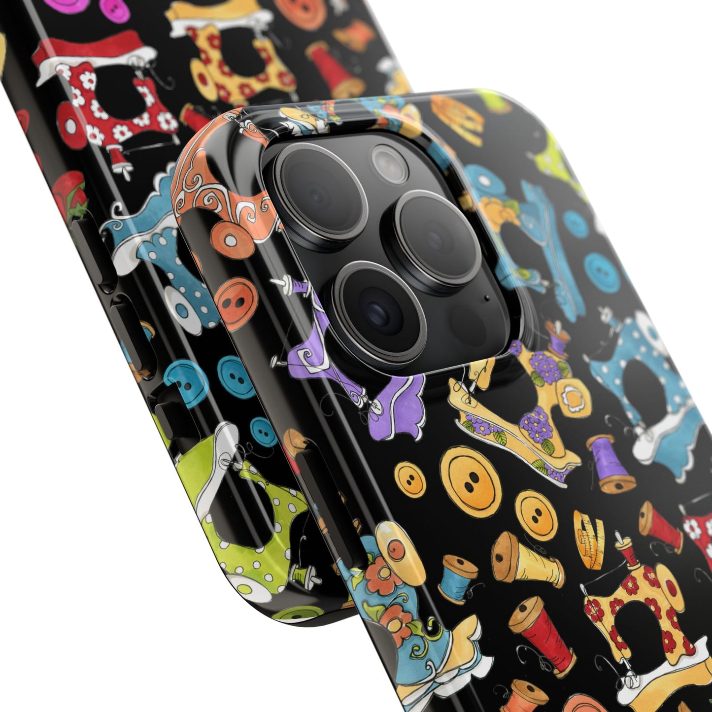 Sew Assorted Black Phone Case