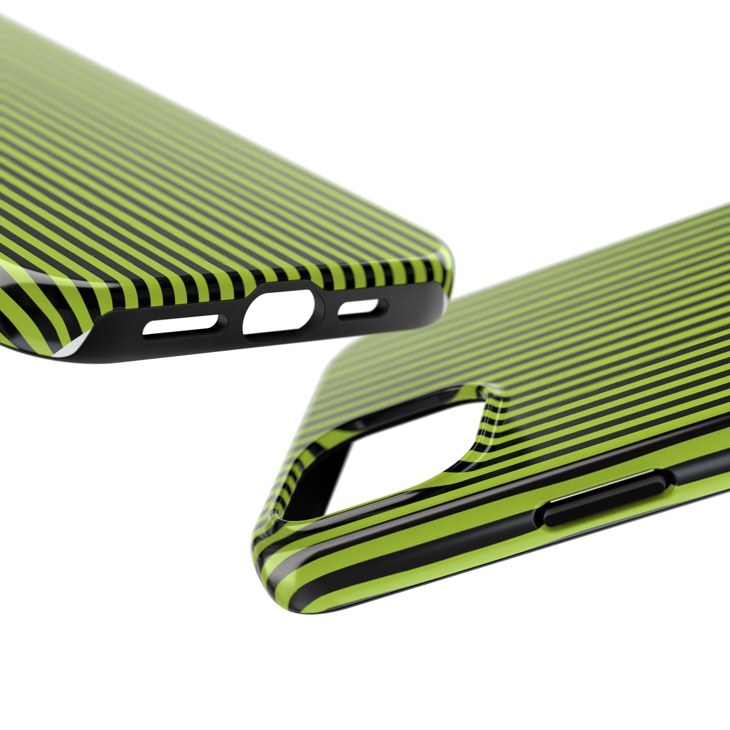 Stripe Green / Black Phone Case