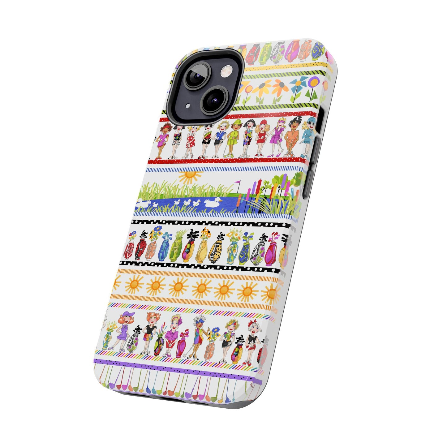 Golf Borders White Phone Case