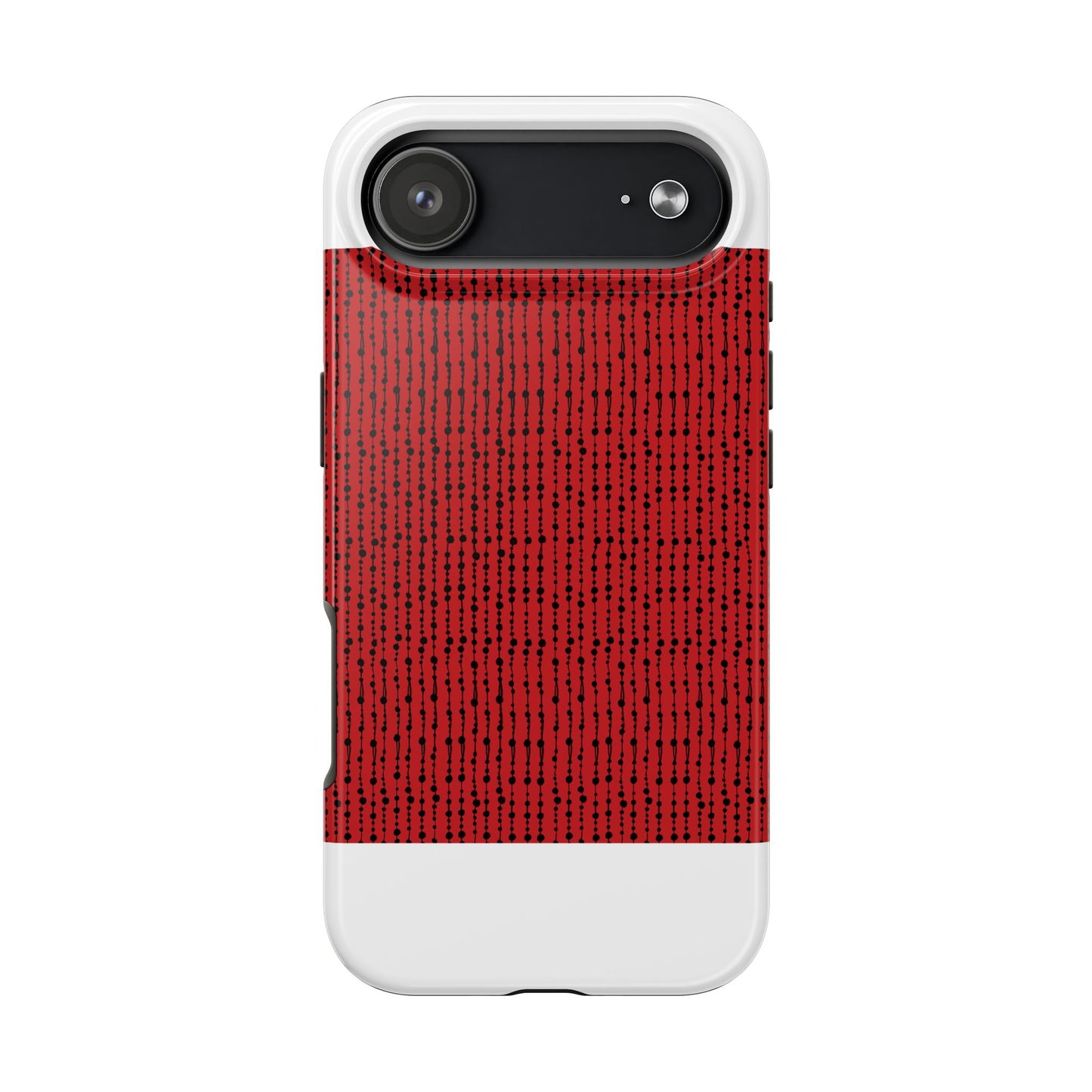 Beaded Curtain Red / Black Phone Case