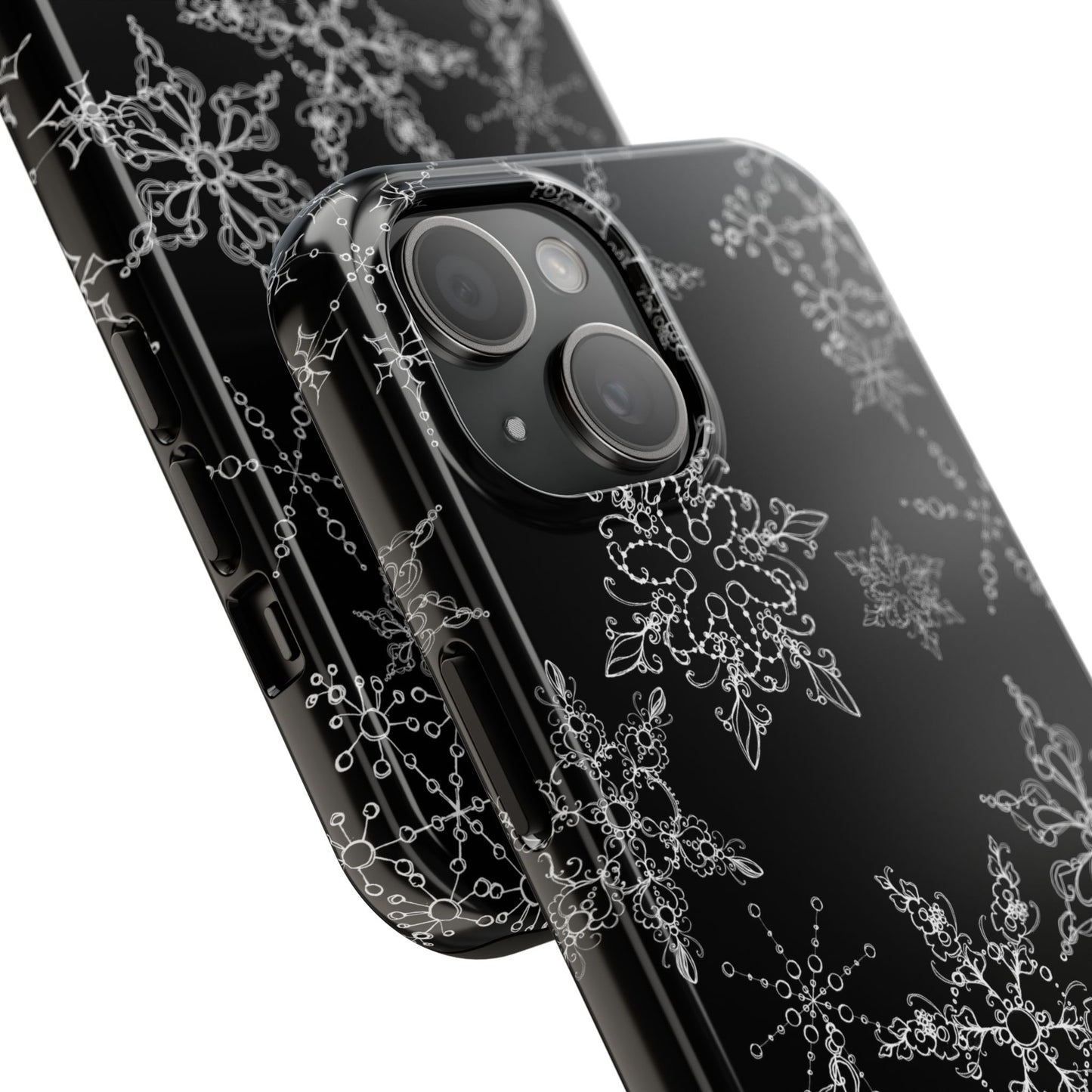 Random Flakes Black Phone Case