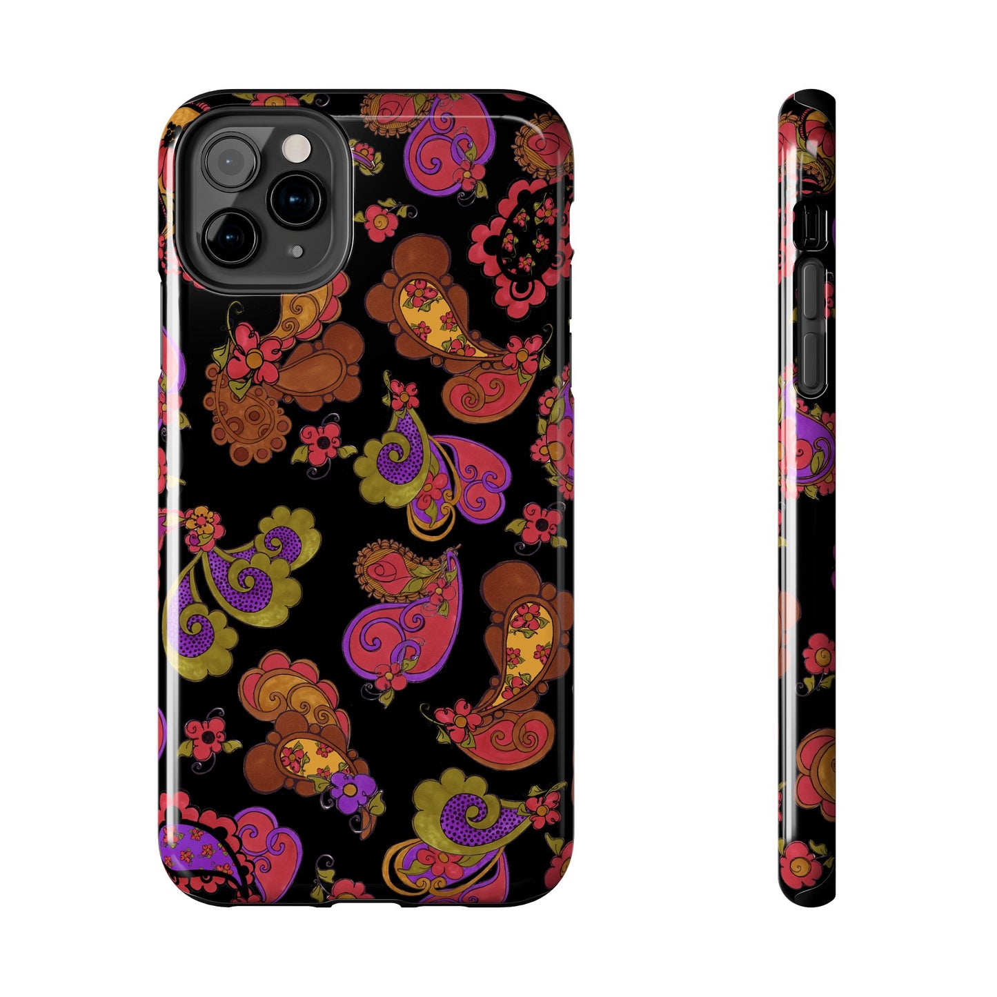 Posie Paisley Black Phone Case
