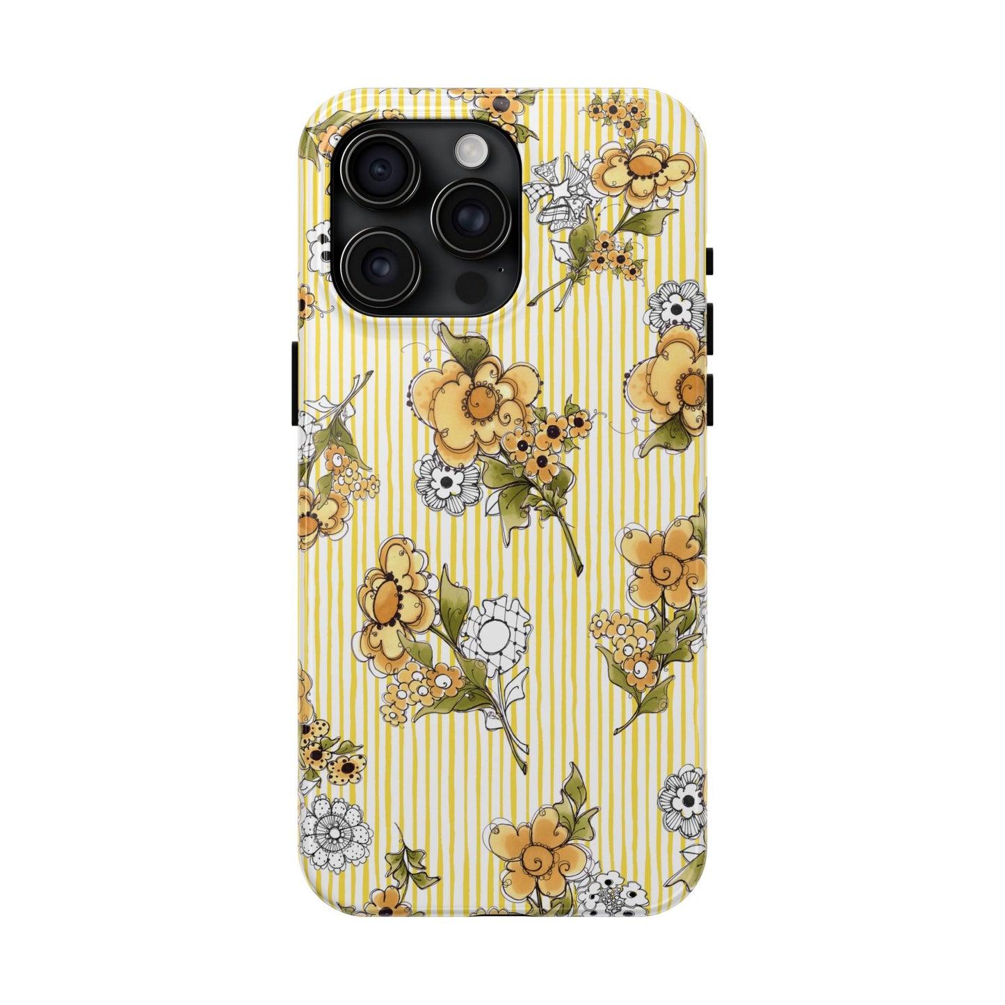 Bee Floral White / Yellow Phone Case