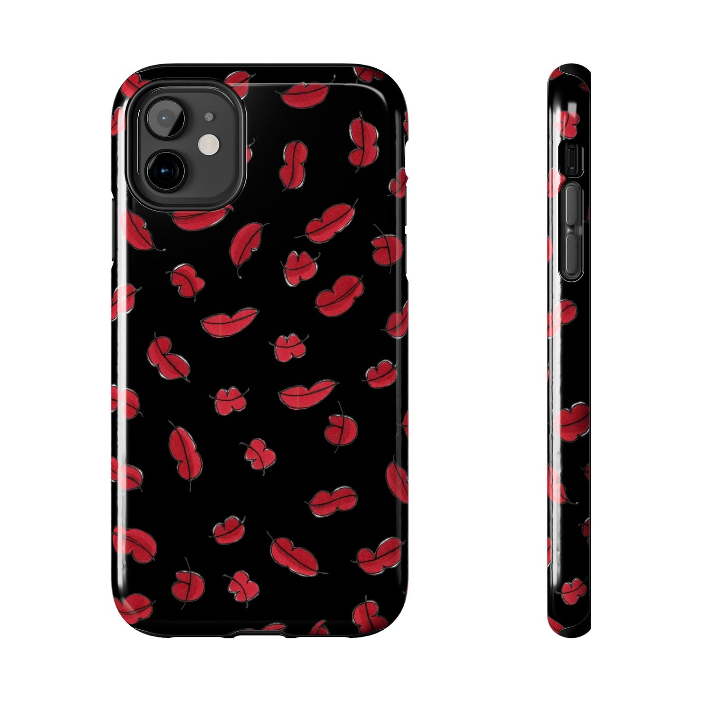 Lotsa Lips Black Phone Case