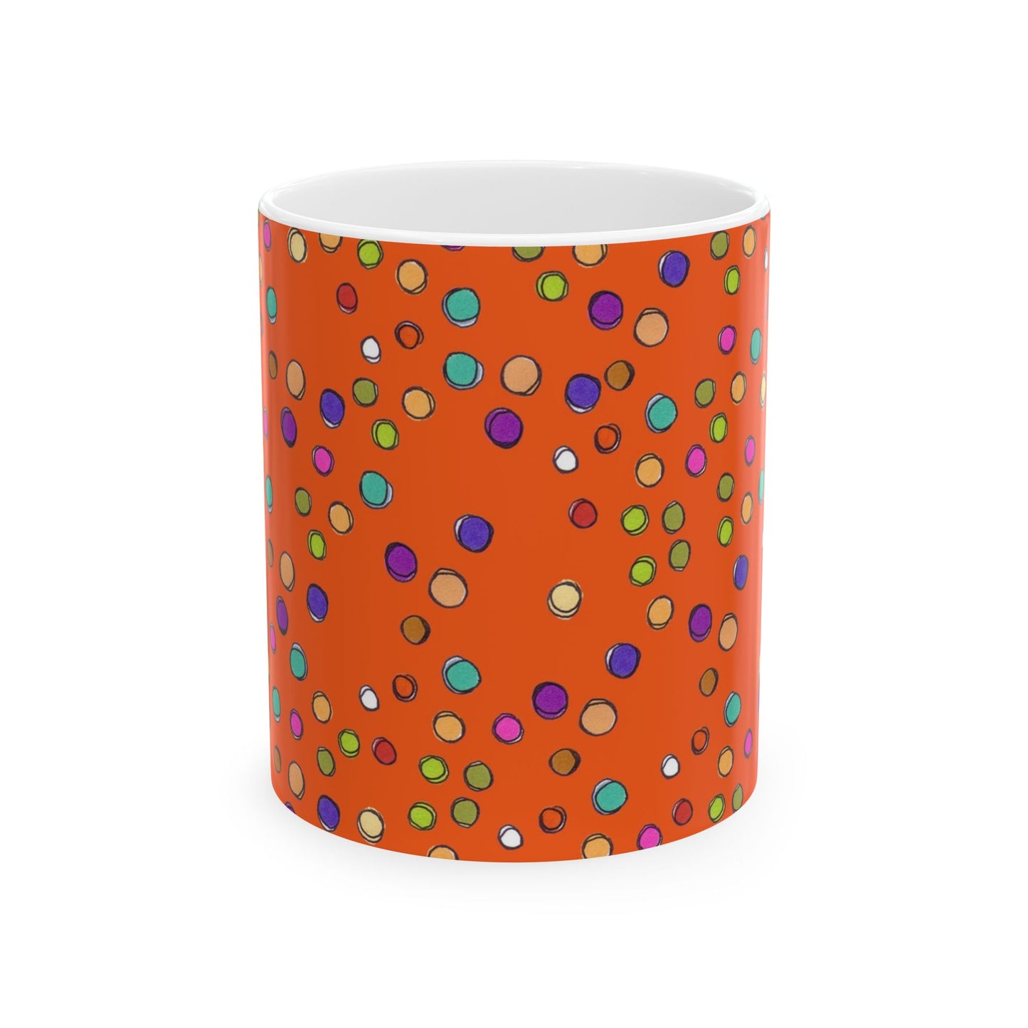 Dog Dots Orange Cup