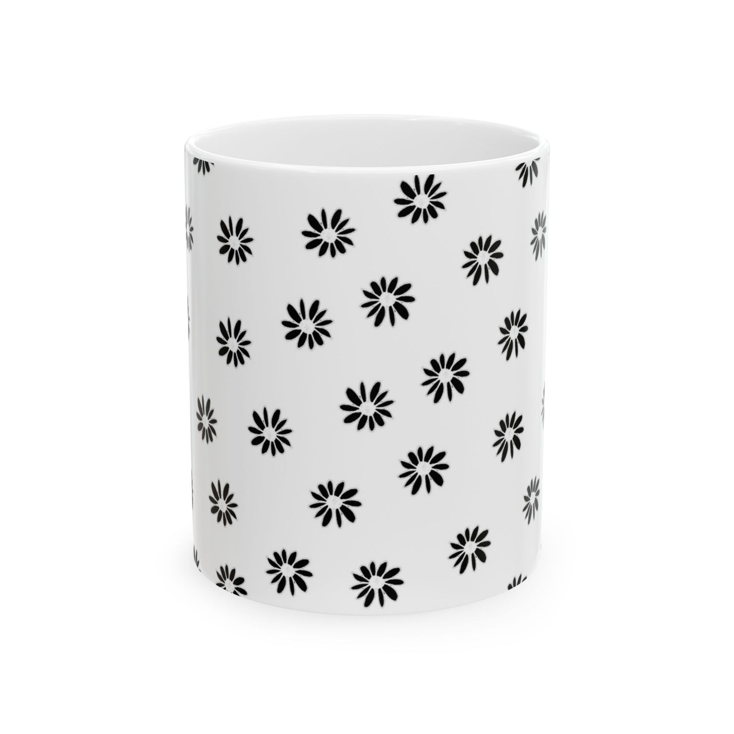 Daisy Dot White / Black Cup