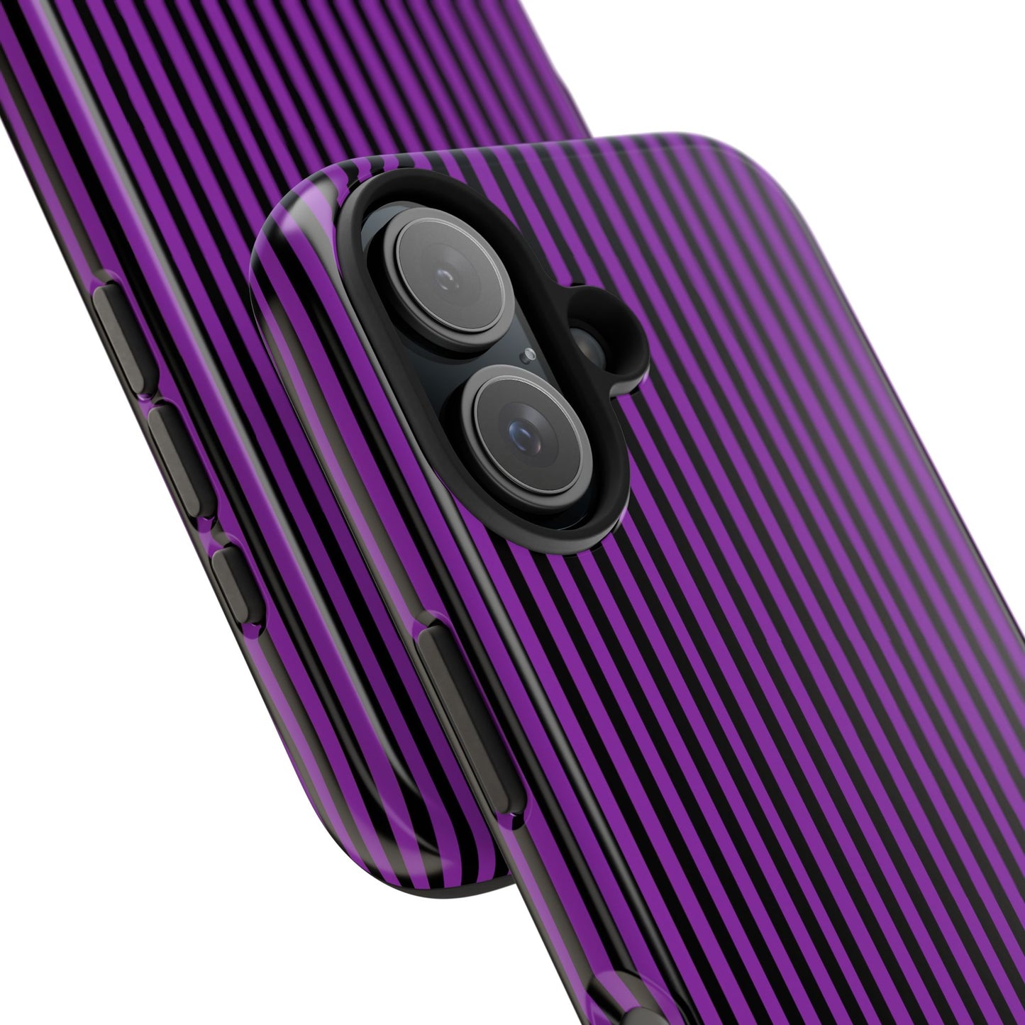 Stripe Purple / Black Phone Case