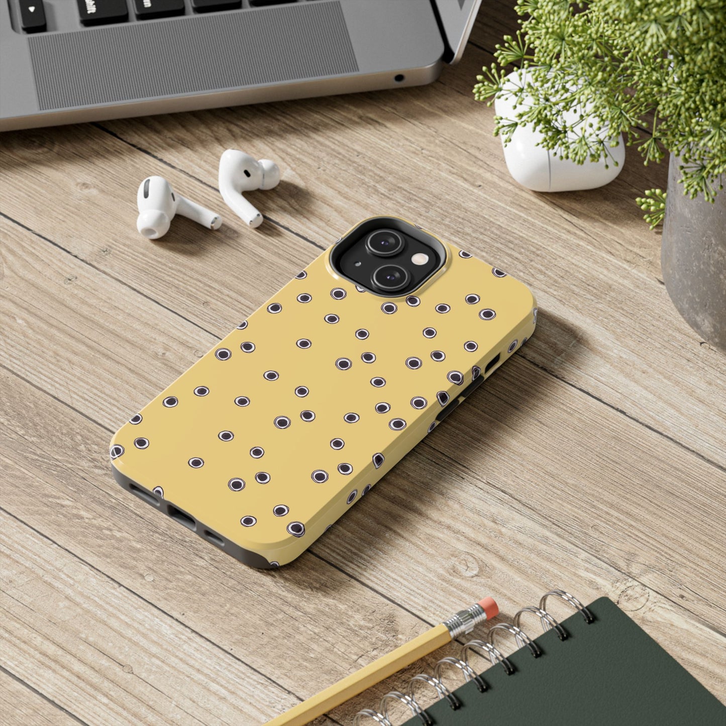 Halo Dots Yellow Phone Case
