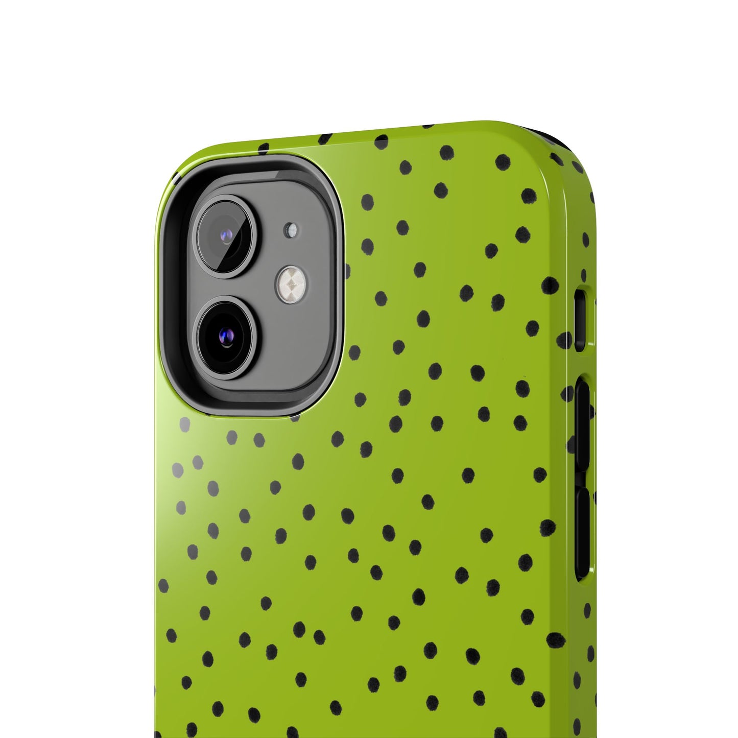Dinky Dots Chartreuse / Black Phone Case