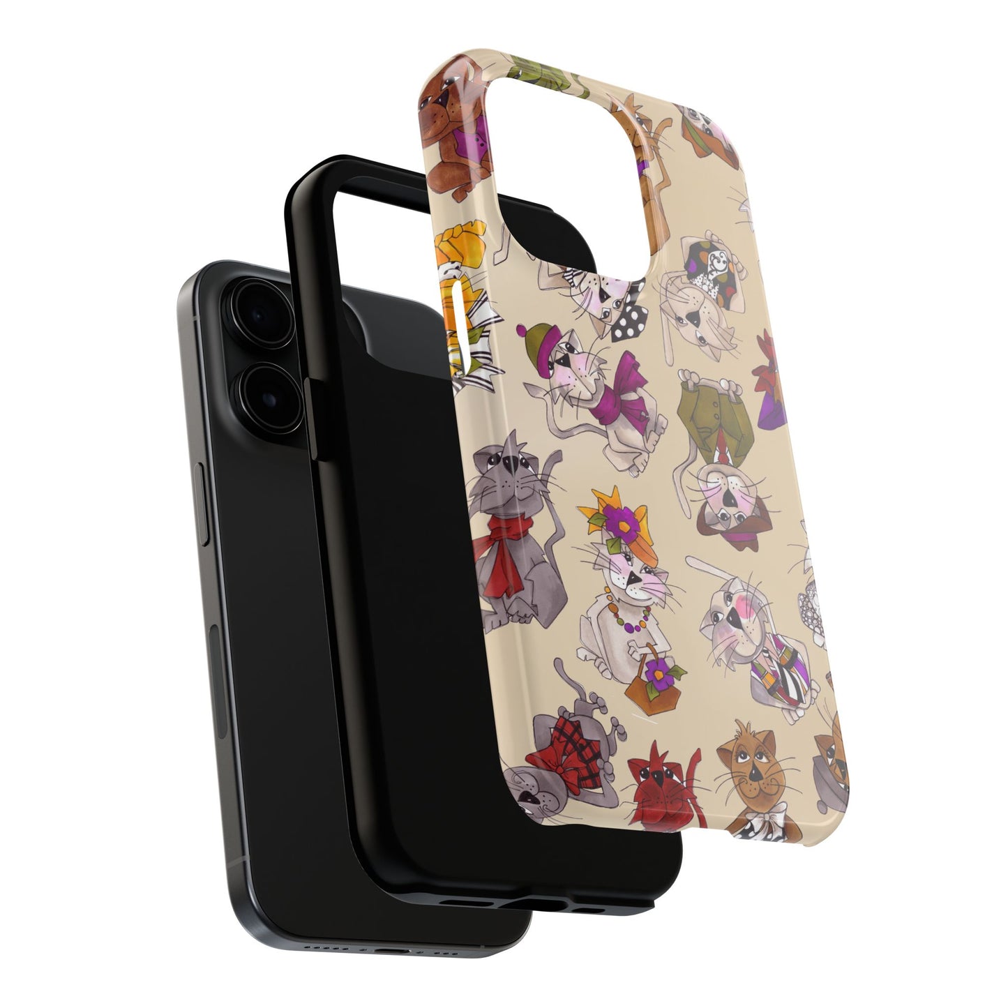 Spice Cats Tossed Muslin Phone Case