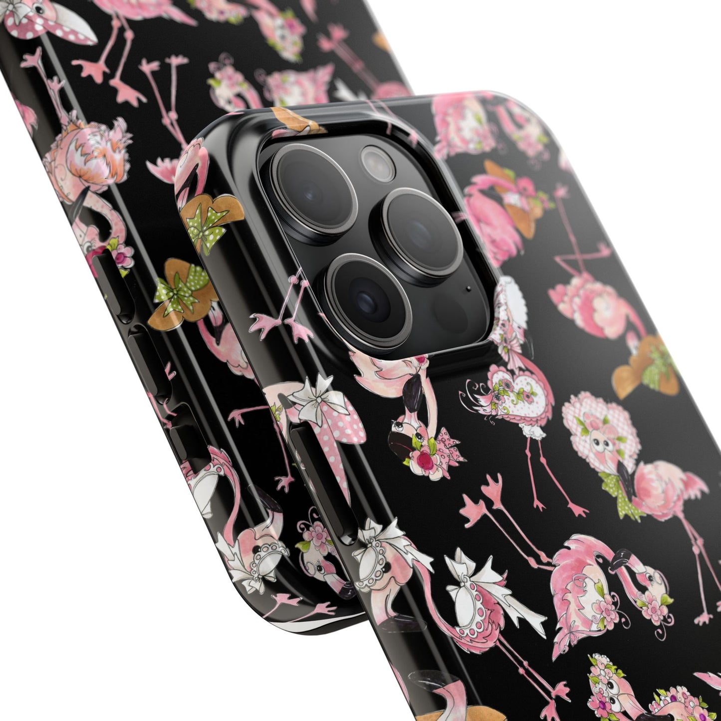 Tossed Flams Black Phone Case