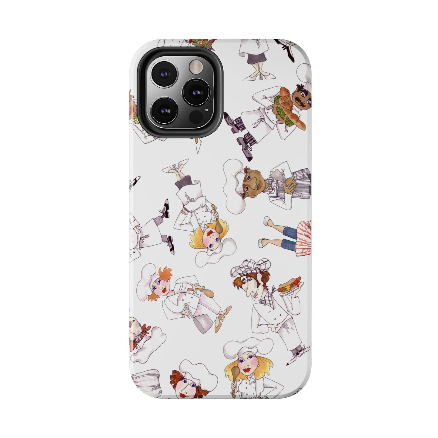 Tossed Chefs White Phone Case