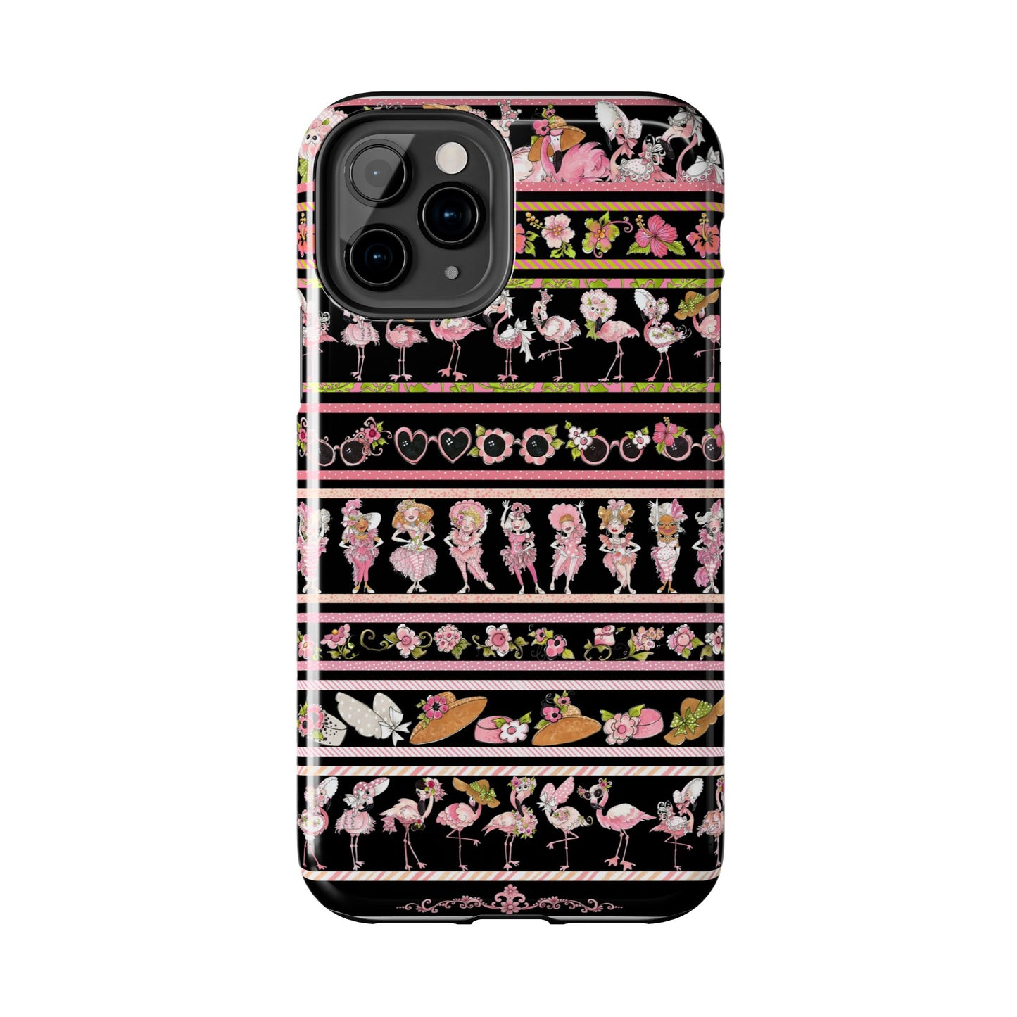 Flam Borders Black Phone Case