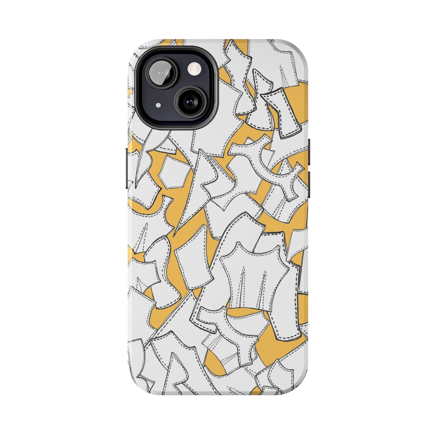 Pattern Pieces Yellow Phone Case