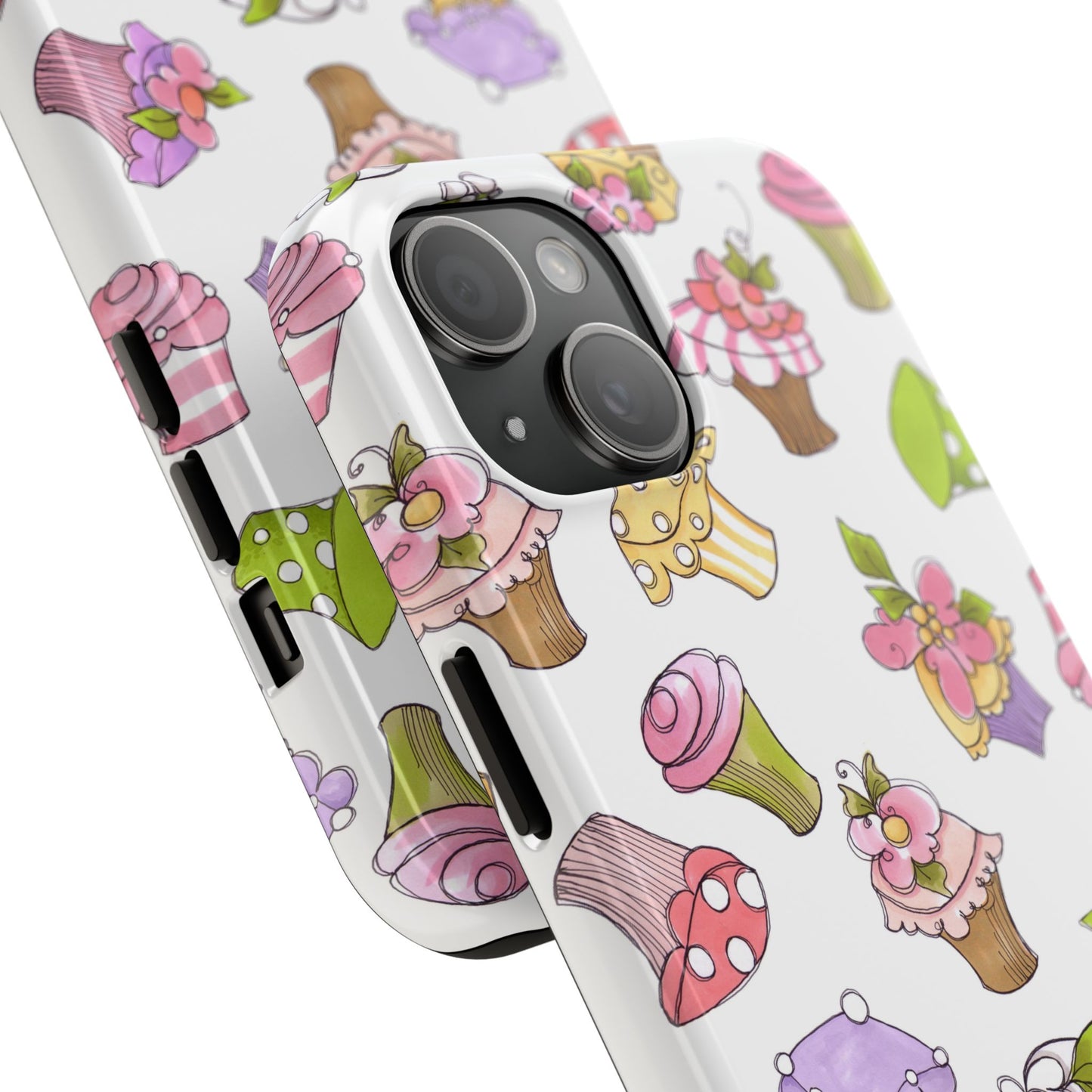 Cupcake Toss White Phone Case