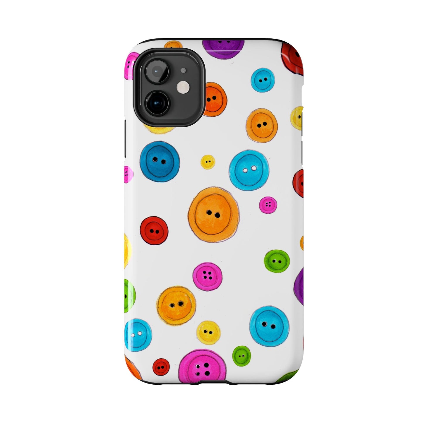 Button Dots White Phone Case