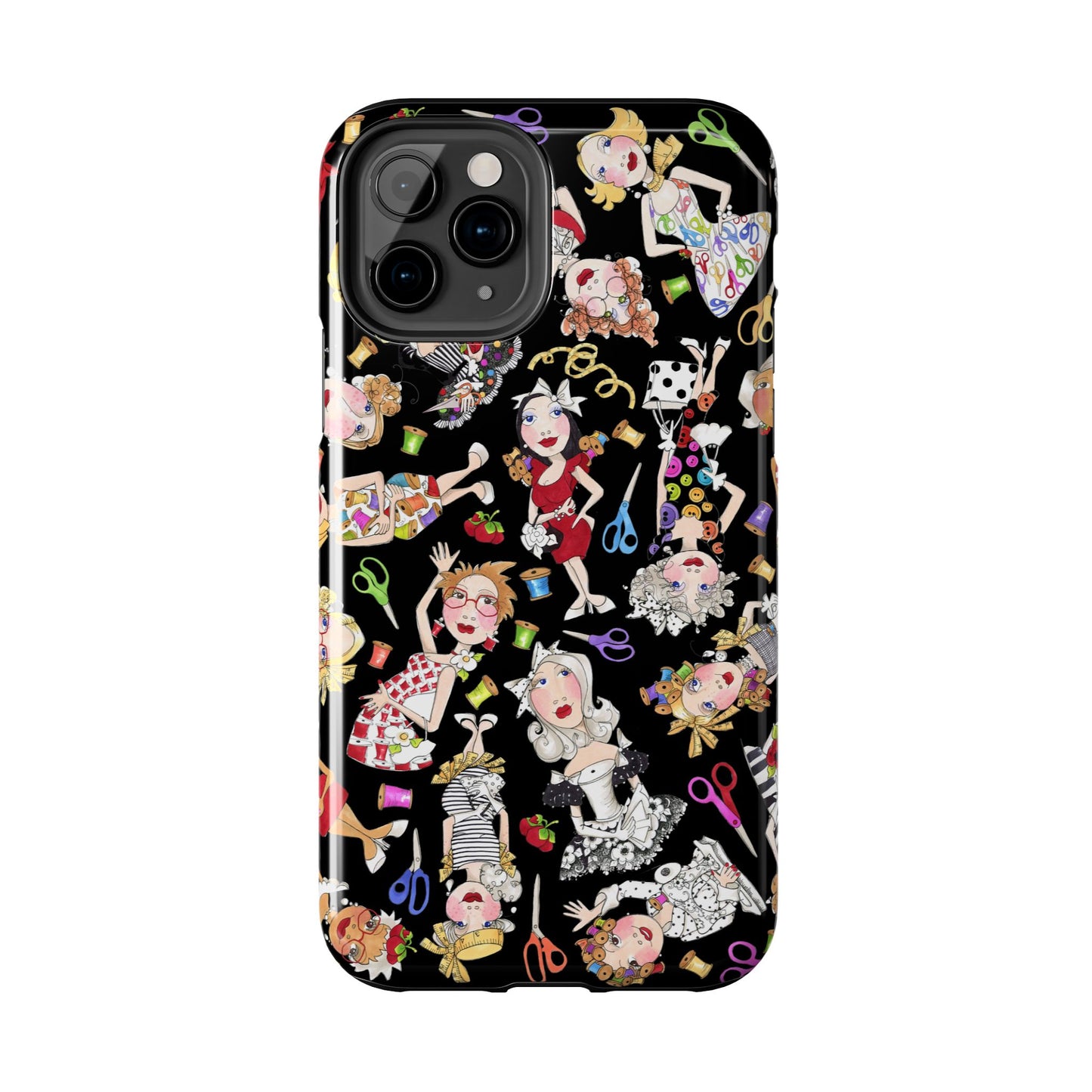 Sew Tossed Black Phone Case