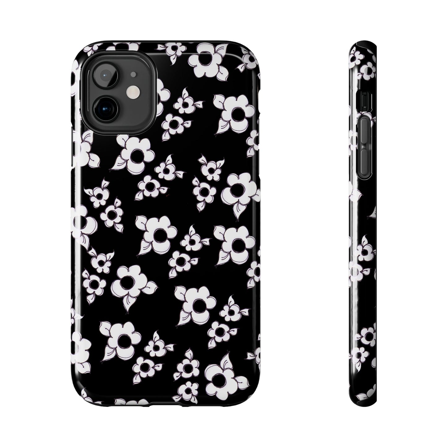 Daisy Cluster Black / White Phone Case