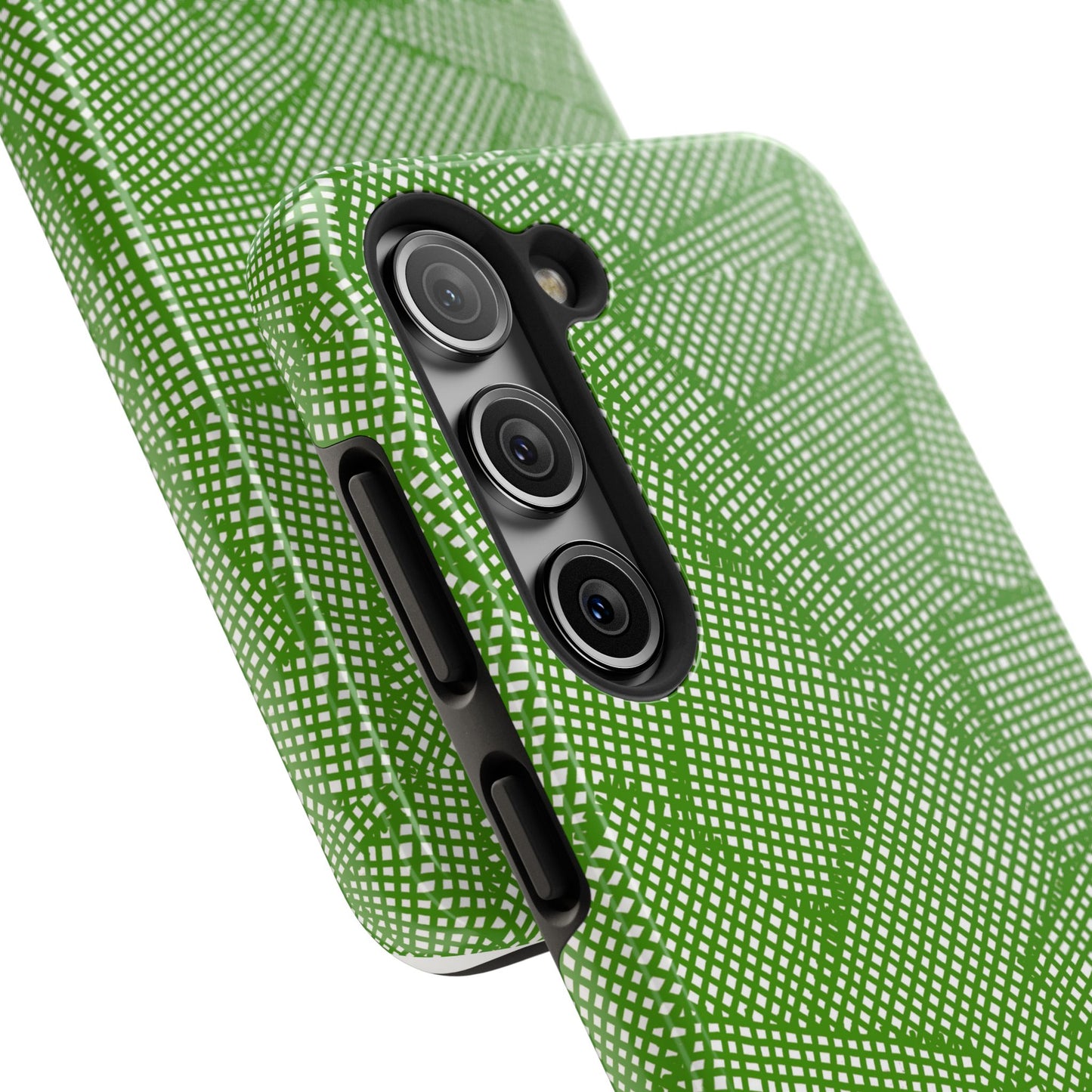 Check Patch Large Green Phone Case