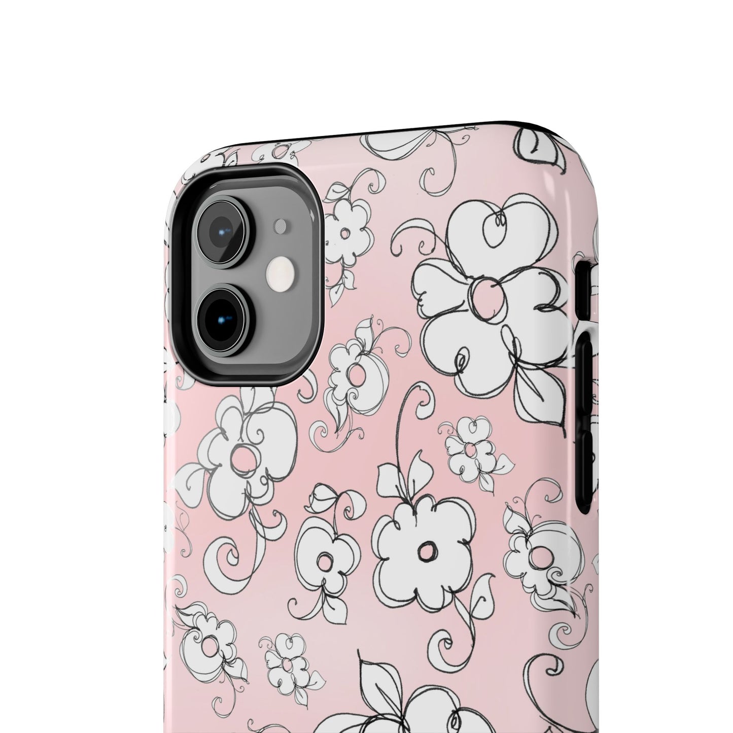 Lady Flowers Pink Sky Phone Case