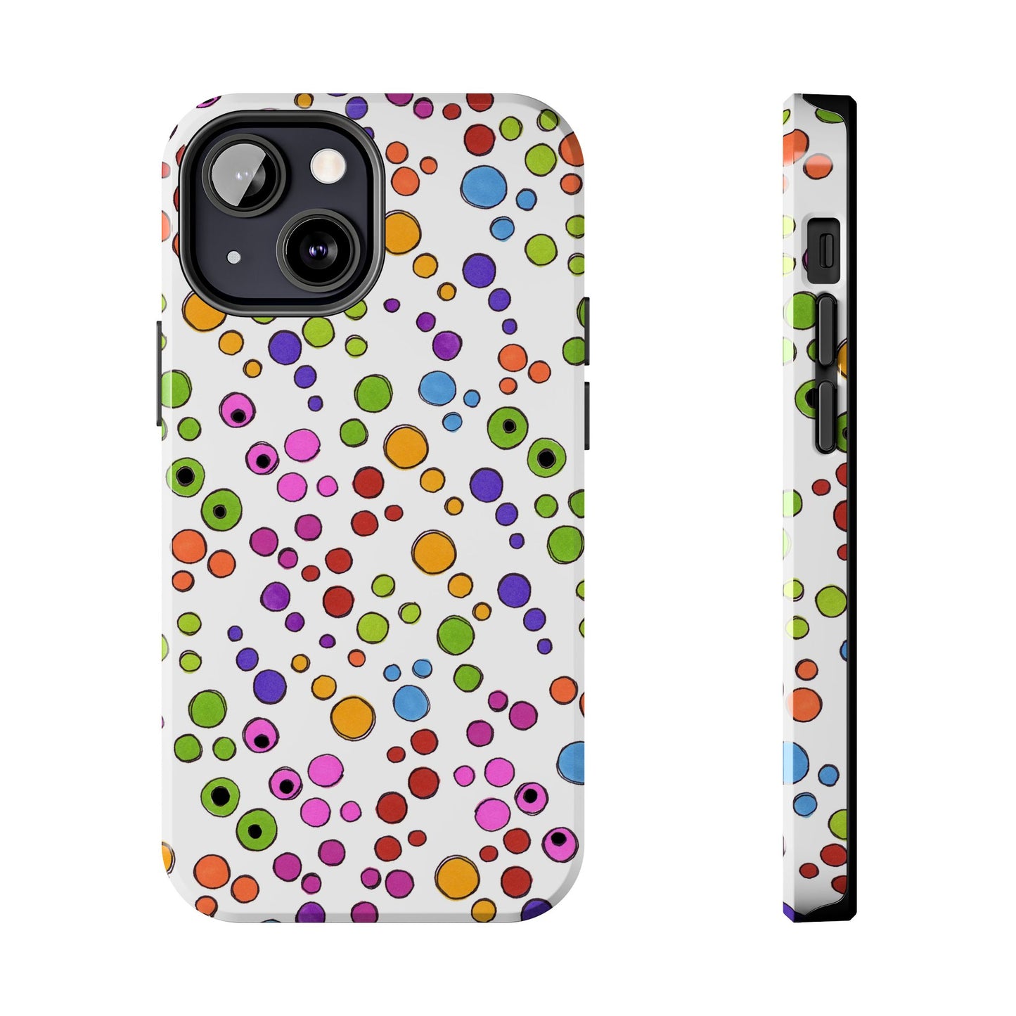 Dog Dots White / Multi Phone Case