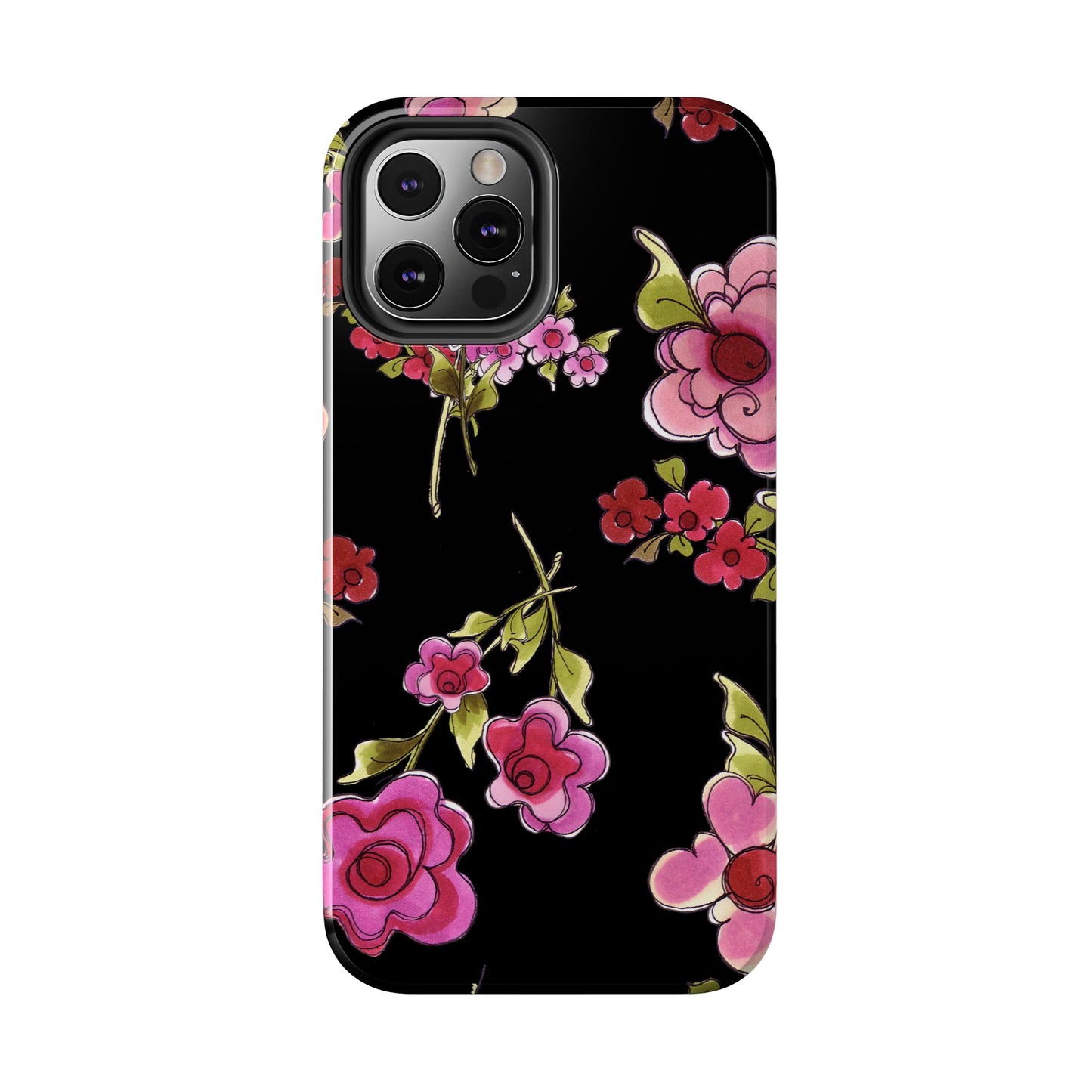 Jumbo Floral Black Phone Case