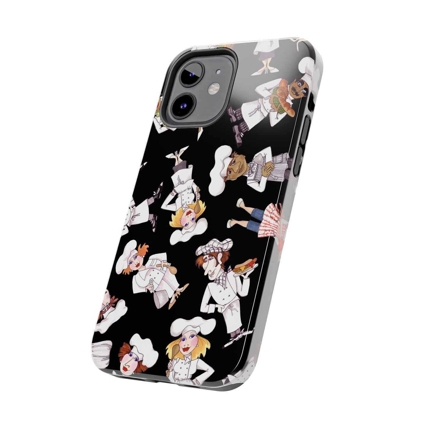 Tossed Chefs Black Phone Case