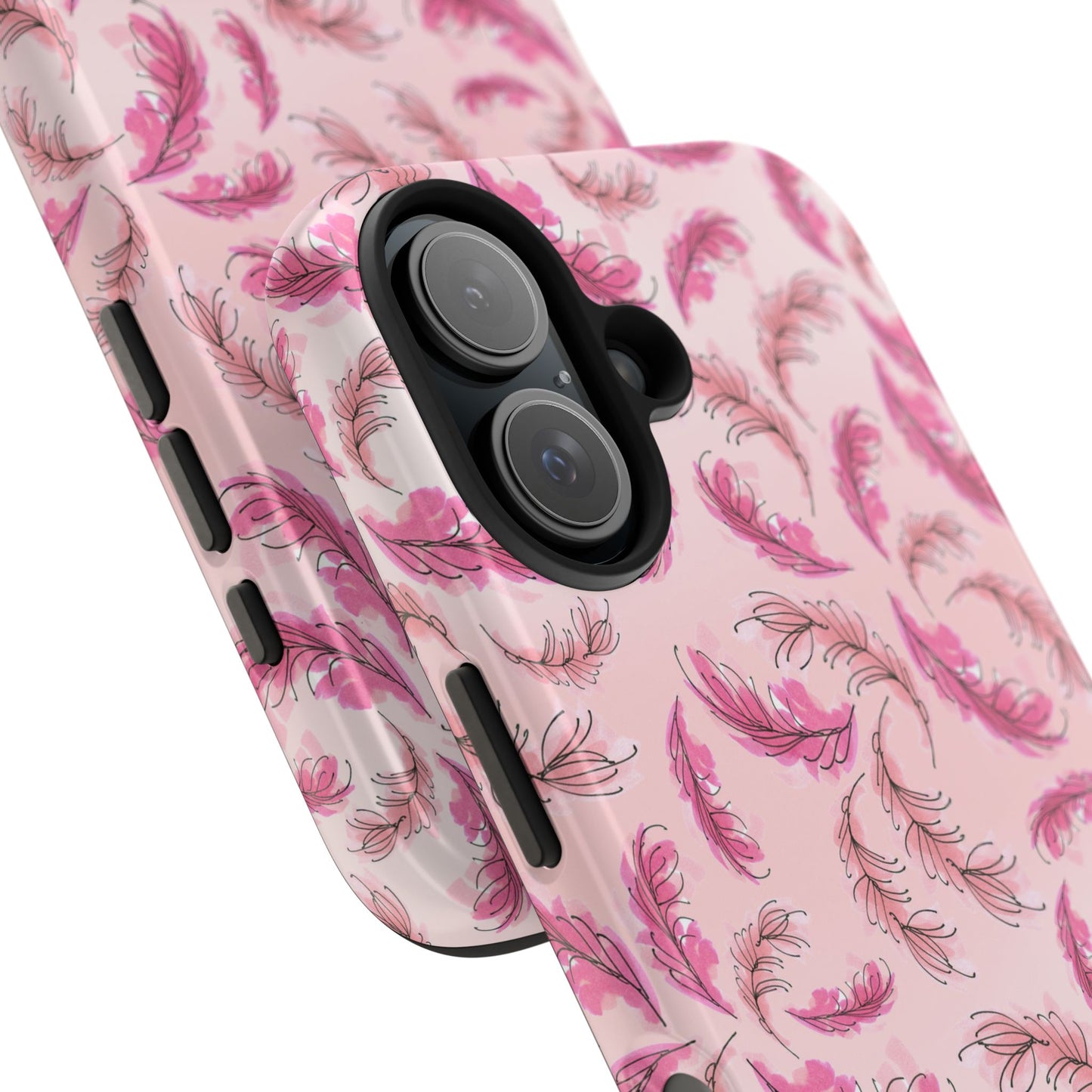 Flam Feathers Pink Phone Case