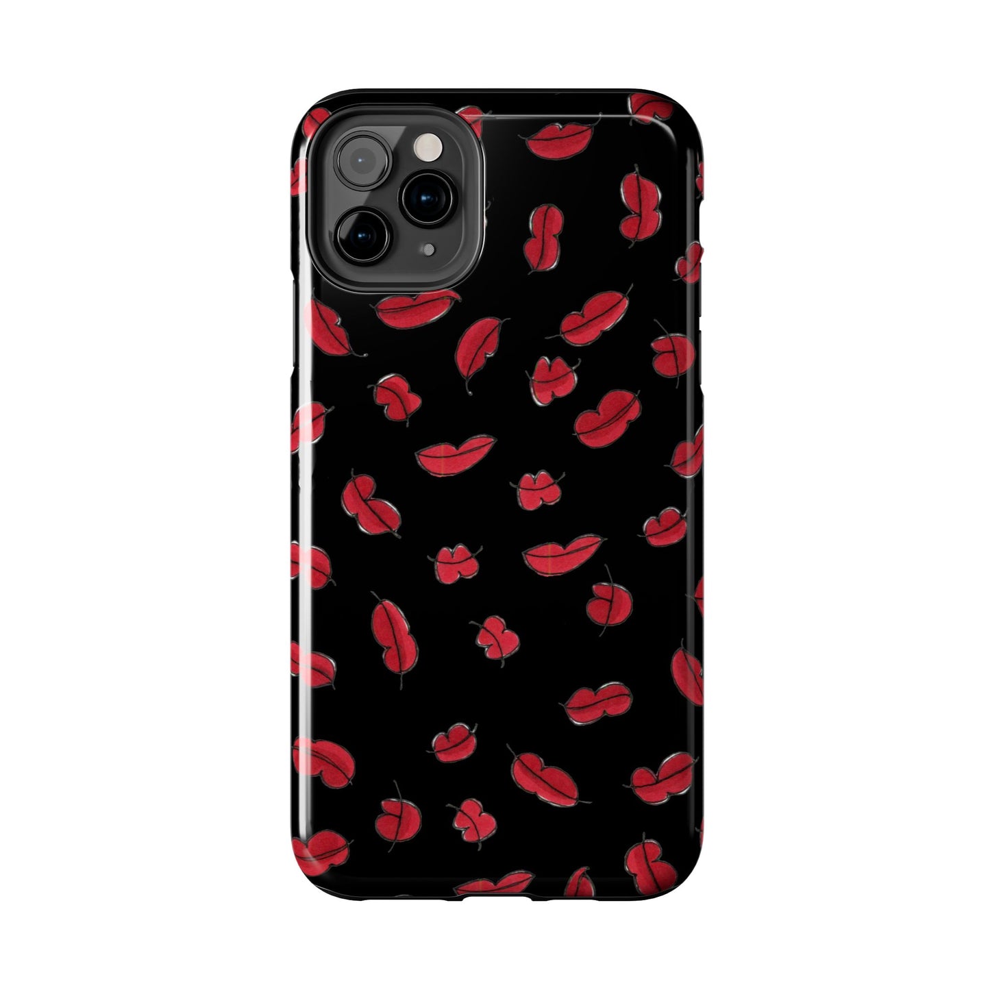 Lotsa Lips Black Phone Case