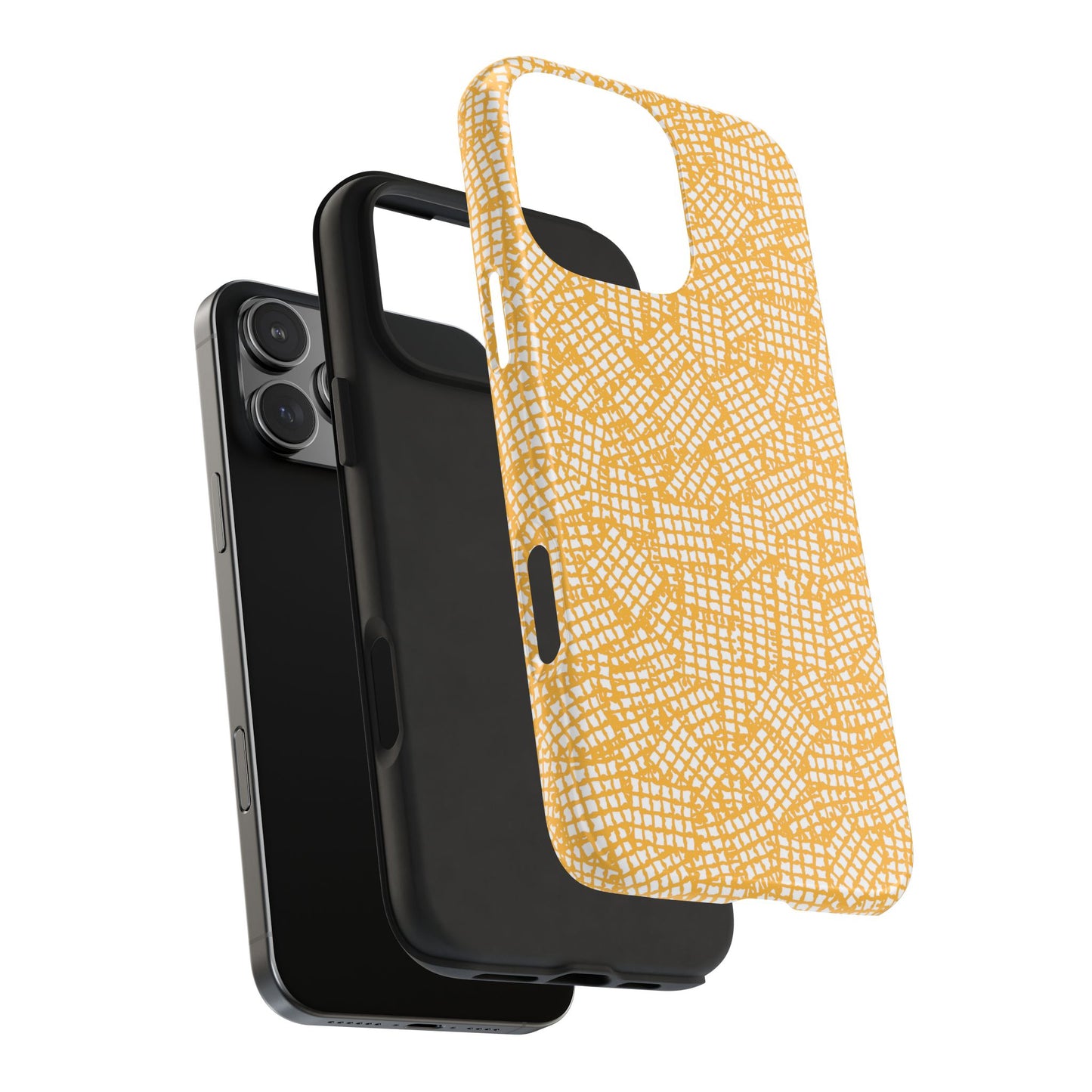 Check Patch Small Yellow Phone Case