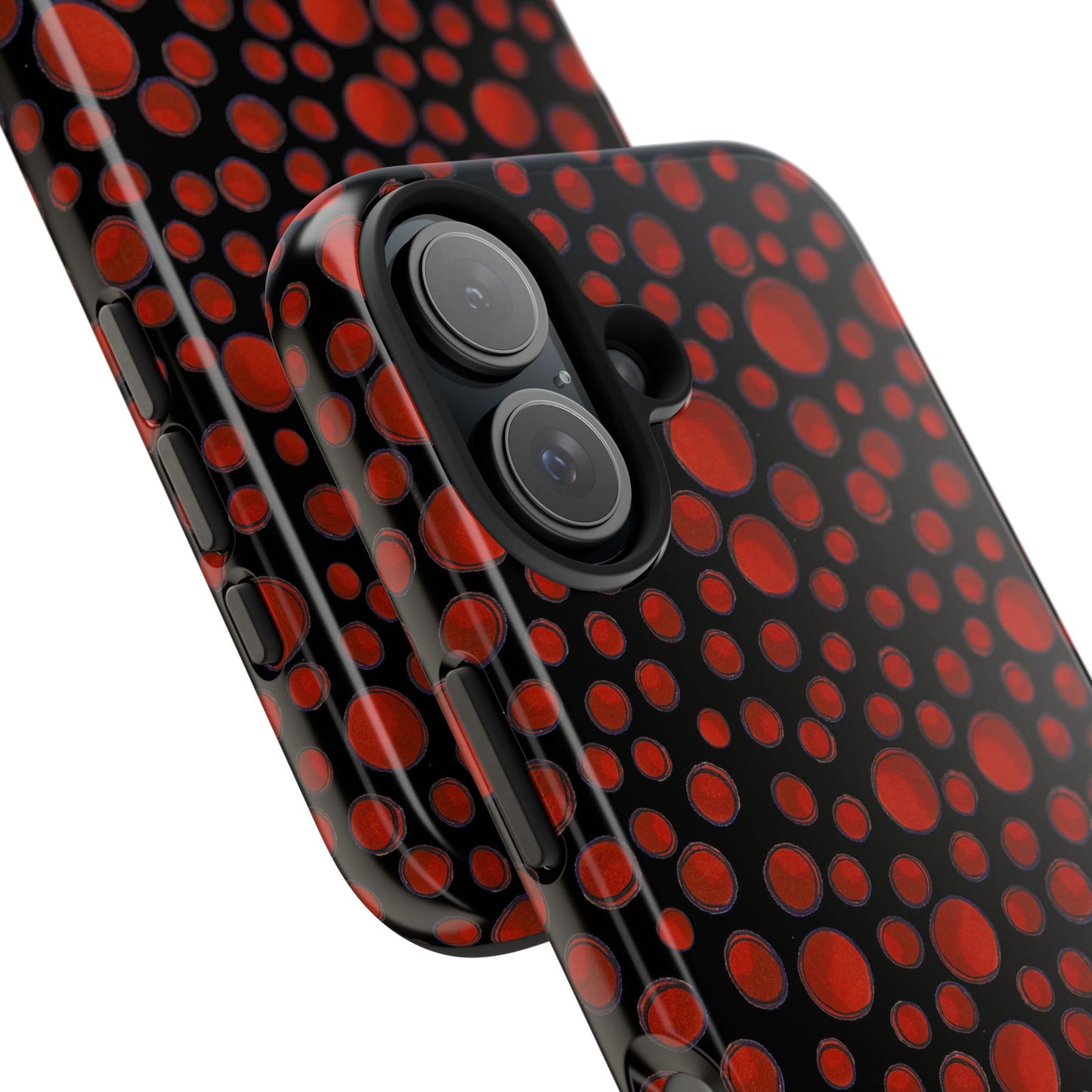 Dot Assortment Black / Red Phone Case