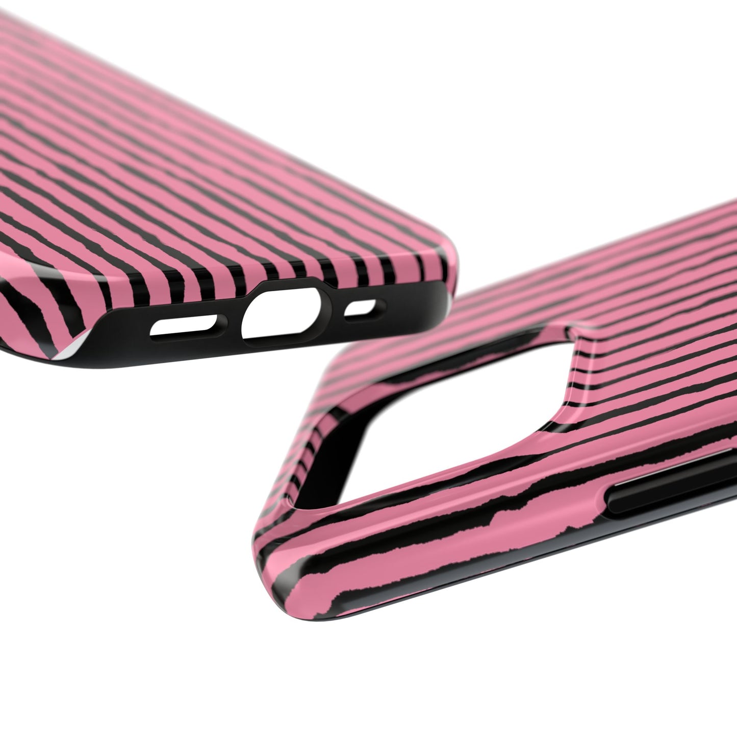 Sorta Stripe Pink / Black Phone Case