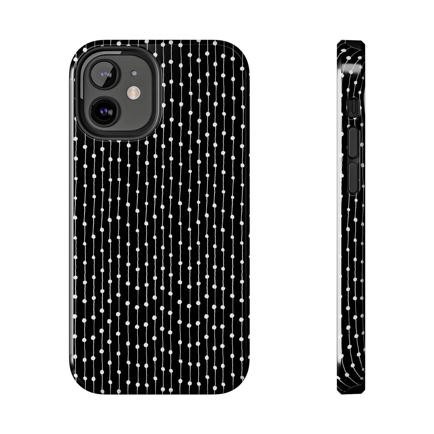 Pin Stripe Black / White Phone Case