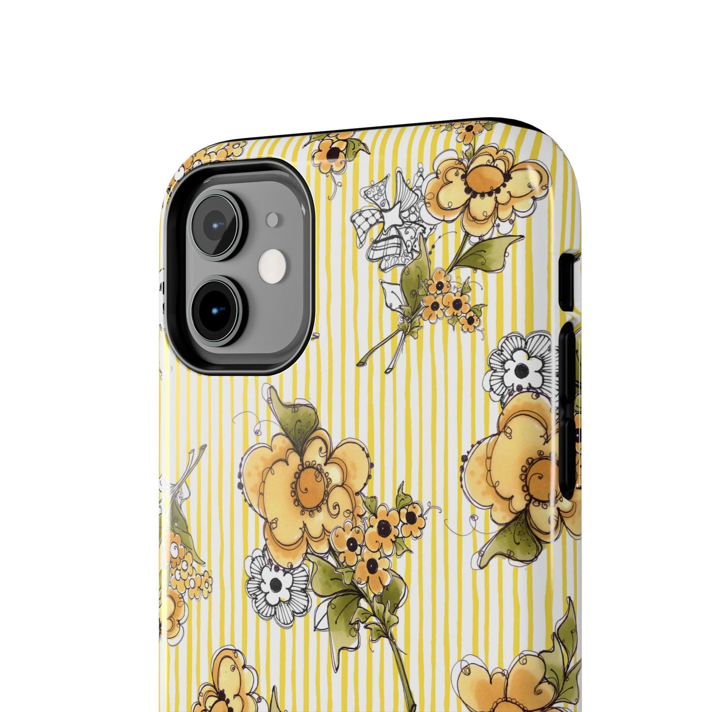 Bee Floral White / Yellow Phone Case