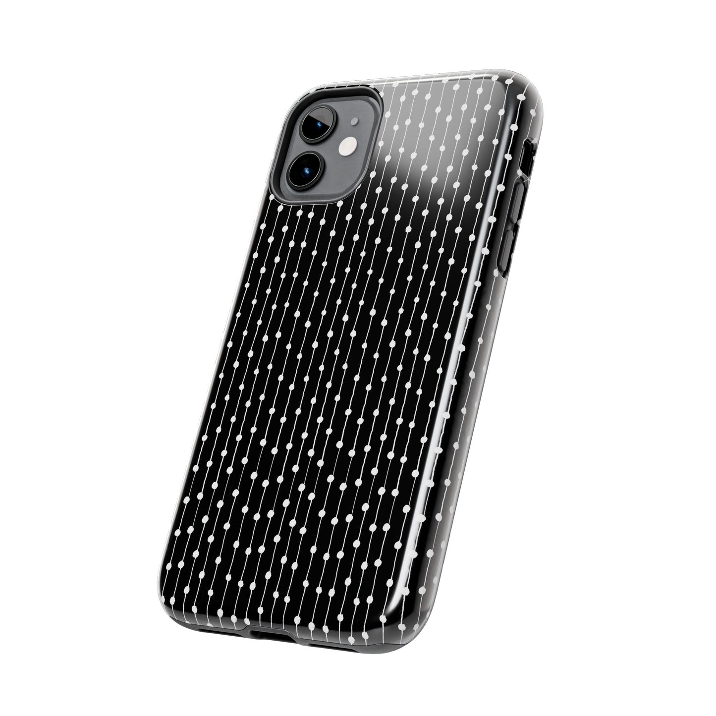 Pin Stripe Black / White Phone Case