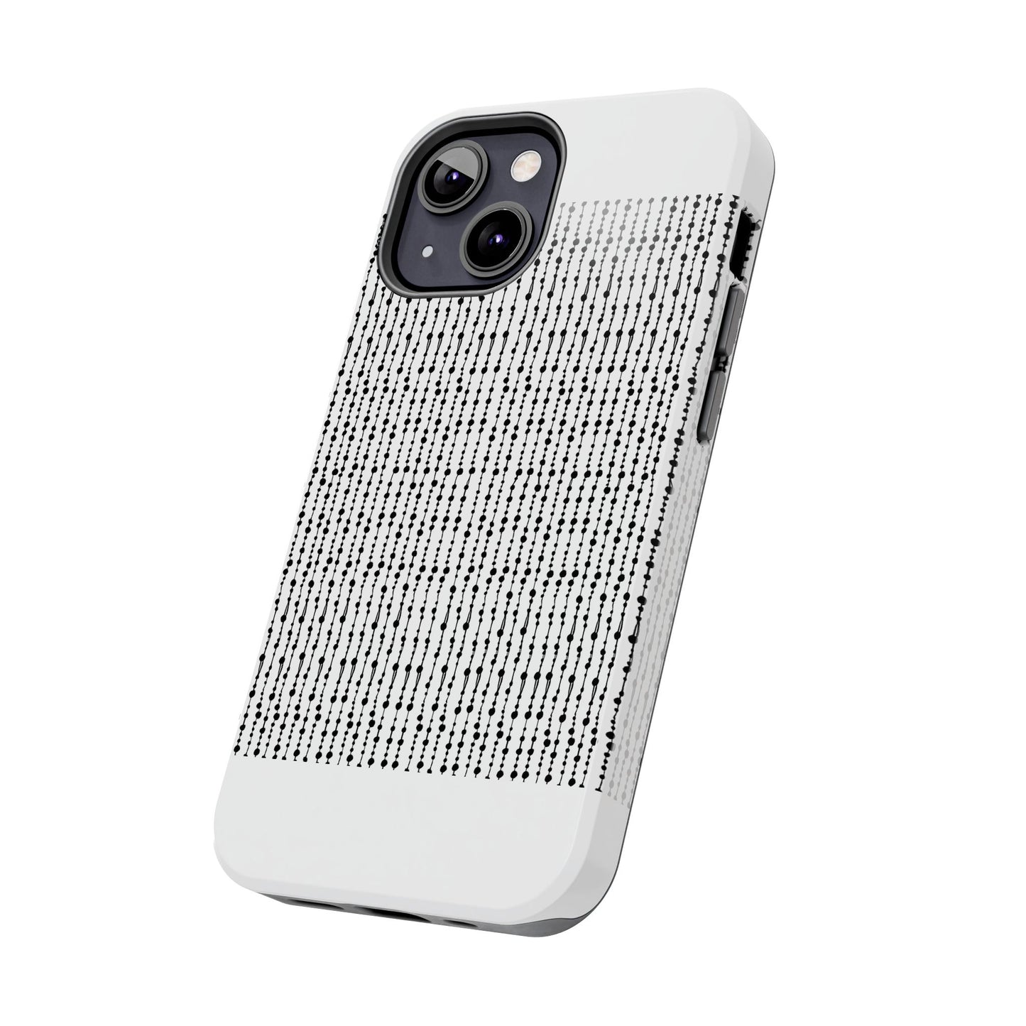 Beaded Curtain White / Black Phone Case