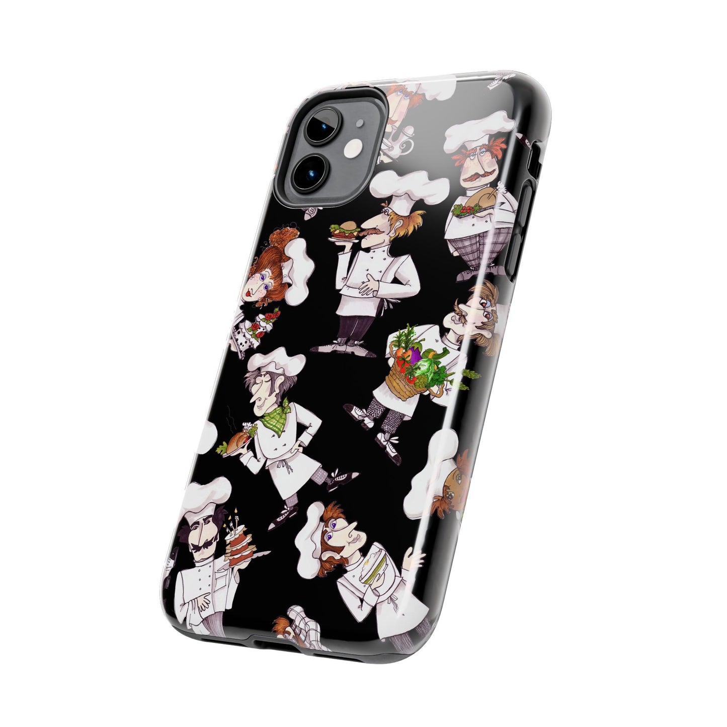 Tossed Chefs Black Phone Case