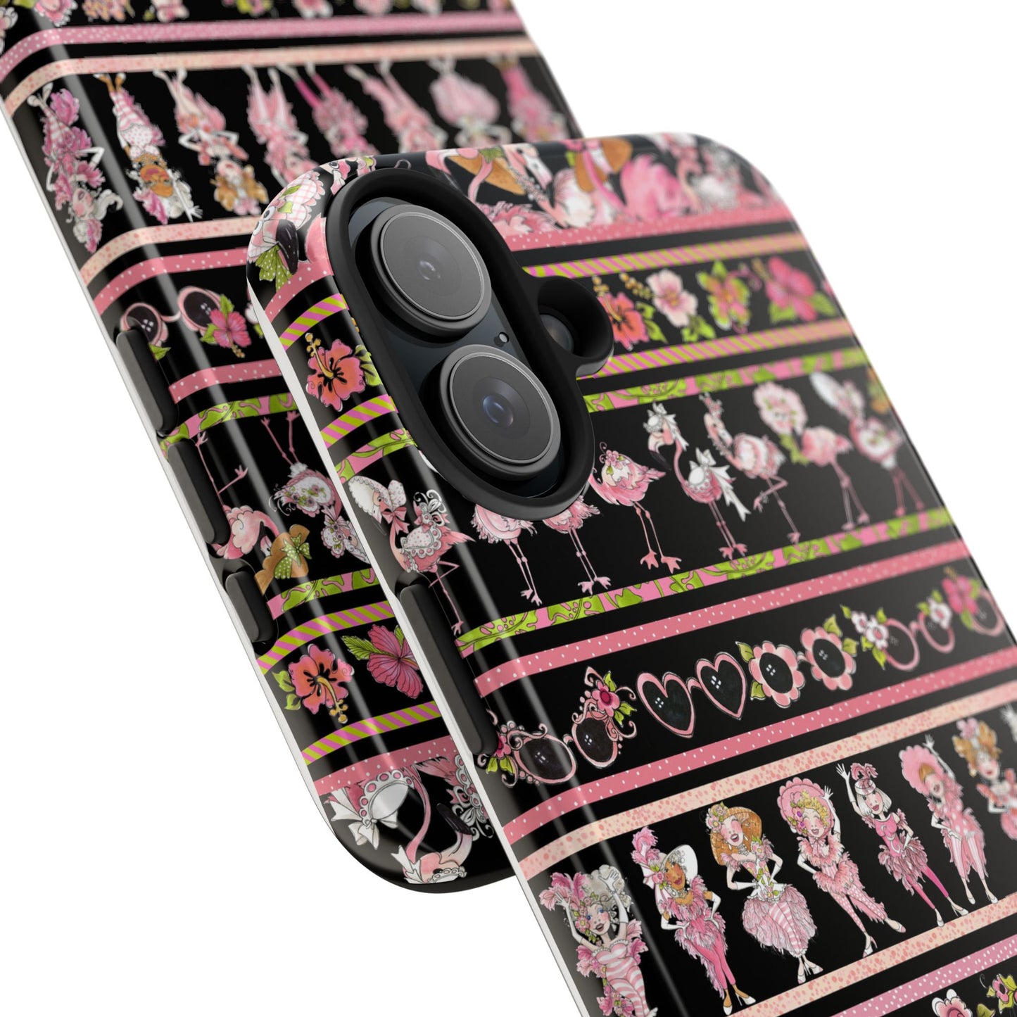 Flam Borders Black Phone Case