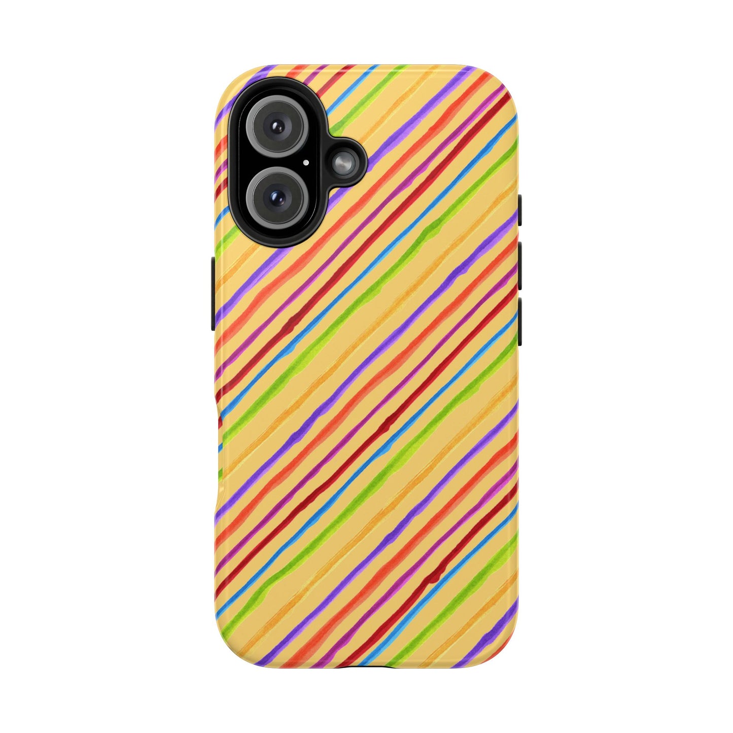 Calico Stripe Yellow Phone Case