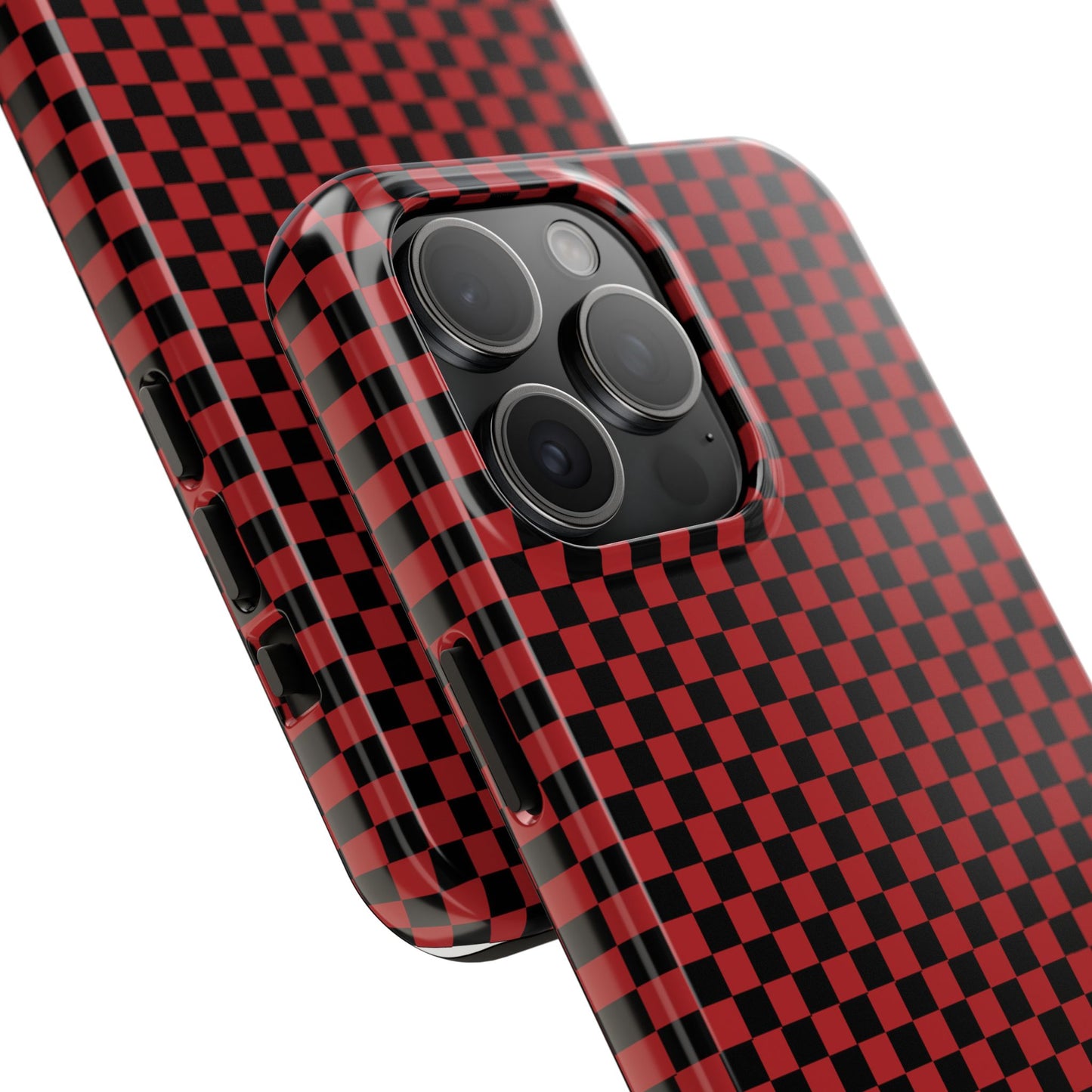 Checkerboard Red / Black Phone Case