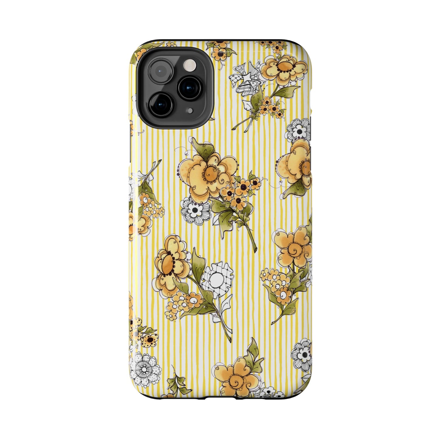 Bee Floral White / Yellow Phone Case