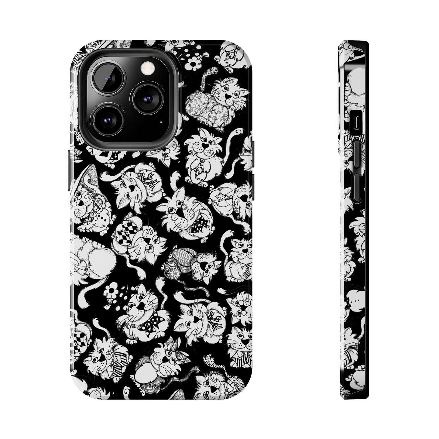 So Kitties Tossed Black Phone Case